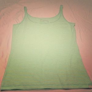 CLEARANCE ITEM: Eddie Bauer Striped Green and White Tank Top